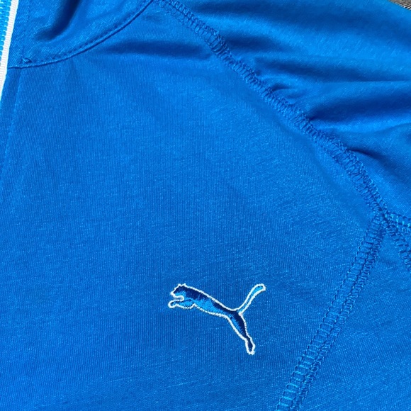 Puma Dry Cell Half Zip Running Jacket Blue White - Picture 6 of 8
